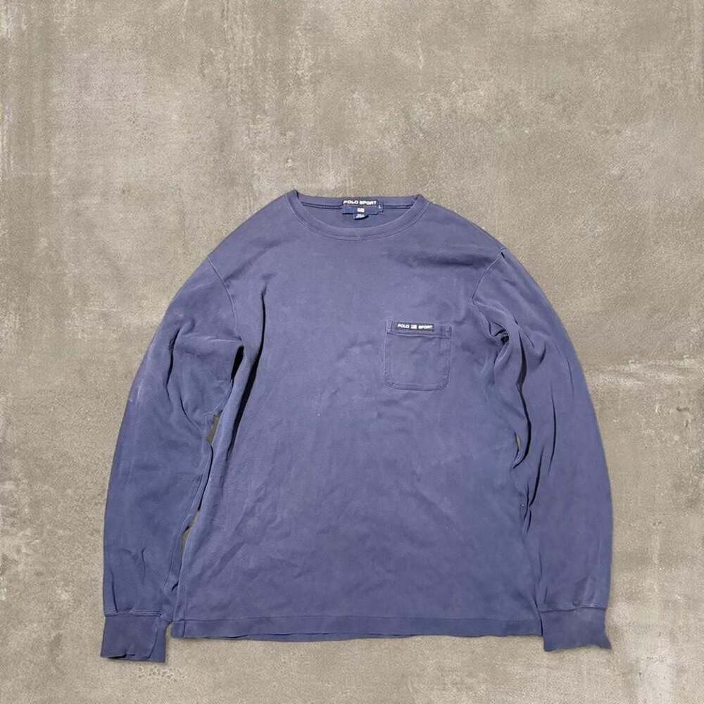 Polo Sport Ralph Lauren Vintage Navy Long Sleeve Pocket T-Shirt